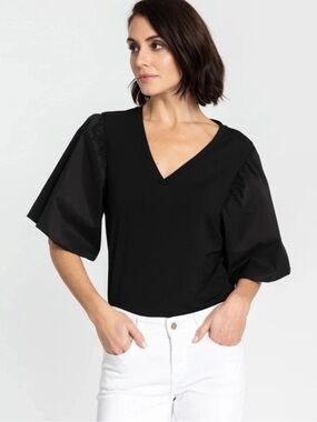 NWT HINSON WU KAITLYN NAVY TOP